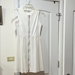 Calvin Klein White Textured Mini Dress